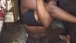 Hot Ebony Babe on Yoga