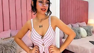 Busty Brunette Goes Solo in Lingerie