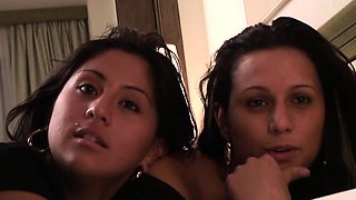 Watch how these two hot Spanish teen sisters take turns to