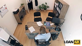 Loan4k. small call girl mina k is doing dirty things in the office to get the loan