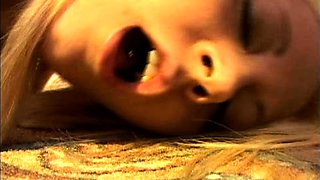 Cute blonde teen fingering hard