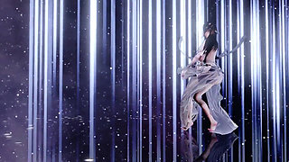 Ancient Style Hanfu Erotic Appeal Jiggling Breasts Bare Feet