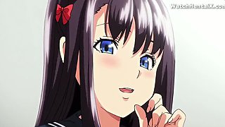 Hentai Anime Girlfriend with Big Natural Tits Wants Sex - Blowjob, Doggystyle & Creampie