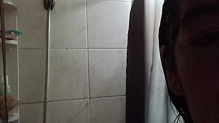 Milf taking a shower