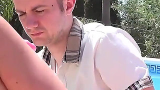 AuntJudysXXX - Busty MILF Keira Fucks the Pool Boy