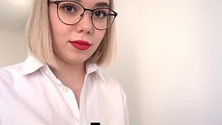 Tutor babe fucked by student on table at home POV