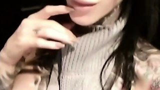 Chubby Brunette Big Boobs Dildo Masturbation