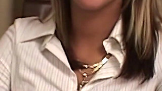 Blonde MILF Sucks Cock Deep and Takes Messy Facial