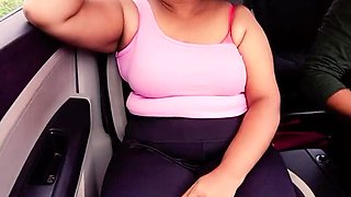 Desi Bhabhi with Big Natural Tits Gives Risky Public Blowjob and Handjob - Cum in Mouth and Pussy Creampie