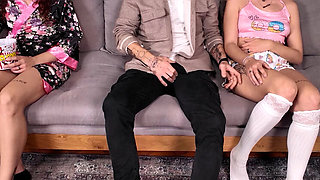 Innocent 18yo Stepdaughter Used by Stepdad with Mommy's Approval - Taboo Family Fuck