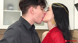 Skinny GF hot fetish sex with ice cream