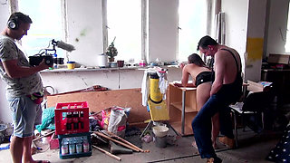 Outdoor Backstage DP Fuck Fest with Tattooed Sluts