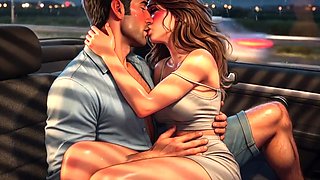 MILF seduces old family friend with secret sex in car