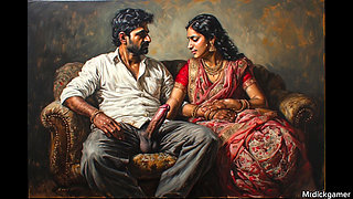 Desi horny aunty fucked by her servant as she was marstubating and she calls him to fuck her