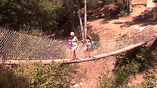 Blonde tourist gets screwed by a huge black cock