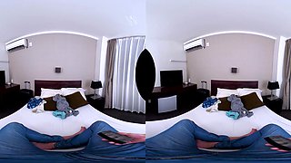 Yammy asian beauty in white panties VR clip