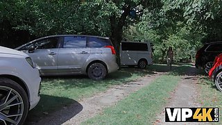 Vip4k. crimson head luvs getting her pussy gobbled in the car