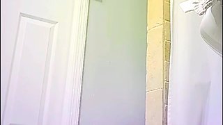 Chubby wife bathroom routine