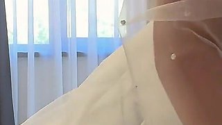 Wedding Night at the Hotel and a White Wedding Dress with a Pregnant Bride