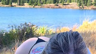 Czech amateur blowjob and fucking POV in public