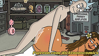 Rick fucks summer's Latina friend - rick and morty cartoon hentai