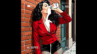 Casting for a 40-year-old Sexy Slut. Cartoon. MILF Black Stockings