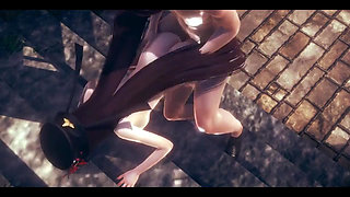 Genshin Impact Hentai - Hu Tao Blowjob and Fucked with Creampie Uncensored - Japanese Asian Manga Anime Film Game Porn