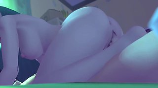 Busty teen girl gets her trimmed pussy and tight butthole pounded cartoon