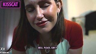 Step mom shared bed after scary movie with step son and seduced him to fuck till accidental creampie 2