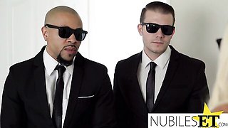 The Men in Black Double Team Hime Marie Until Her Face Is Covered