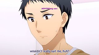 Blue haired anime beauty finally surrenders and gets filled