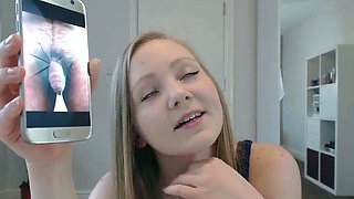 Blonde Teen Solo Masturbating On Webcam