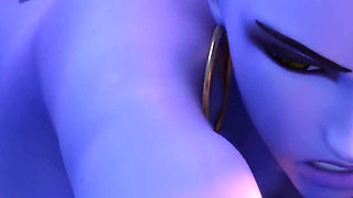 Widowmaker From Overwatch - Sniper Mission Failed Because of Big Cock - Doggystyle & Beach Jack-o Pose Big Ass Fuck 3D