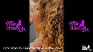 Misschaudexxx, French Slut on Her Knees for a Hardcore, Cum-covered Bukkake