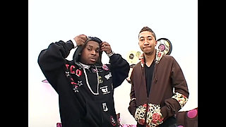 Two Big African Cocks Fuck and Cum in Mouth Young Black Girl