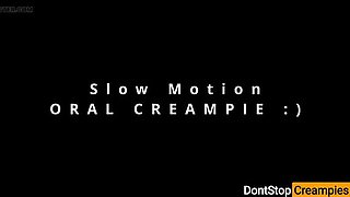 Amateur MILF Keeps Sucking After Cum - Close Up Blowjob & Pulsating Cum in Mouth