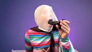 Dildo in Wet Stocking Panty