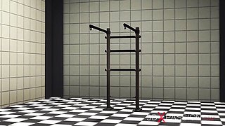 Sneaky hottie at sweaty video