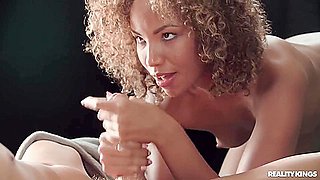 Lustful Ebony Teen 18+ Romy Indy Hot Interracial Clip