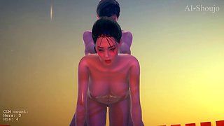 AI Shoujo Lara Croft in realistic 3D animated sex with multiple orgasms UNCENSORED