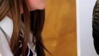 18 Year Old Student Sucks Her Older Teacher And Swallows His Cum