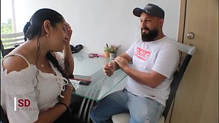 My husband's friend comes over, and ends up fucking my Mexican pussy