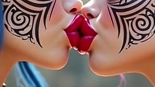 Beautiful Elves Princess Kissing, Ai Animation