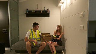 Annika Greets the Courier in Her Bathrobe, but Has No Cash to Pay Cash on Delivery. Dialogues Eng