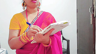 Indian Teacher Fucked Hard with Two Big Cocks in Her Pussy