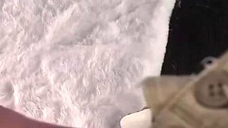 Erotic masturbation with brunette beauty