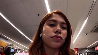 German Redhead Teen fuck outdoor with older men