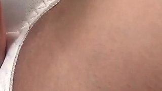 You Can See the Shape of Her Pussy Clearly! Slippery Pussy Juice See-through Masturbation Through Thin Panties 8